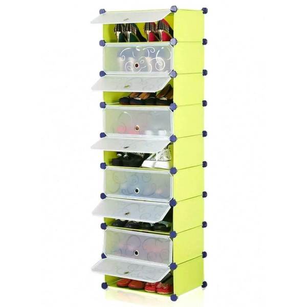 Tủ nhựa đa năng 9 ngăn Tupper Cabinet TC-9Y-W (Vàng cửa trắng)