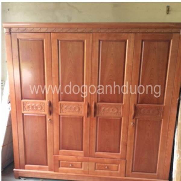 Tủ quần áo 4 cánh gỗ xoan đào 4CXD