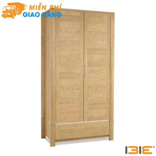 Tủ quần áo Casa 2 cánh gỗ sồi 1m2