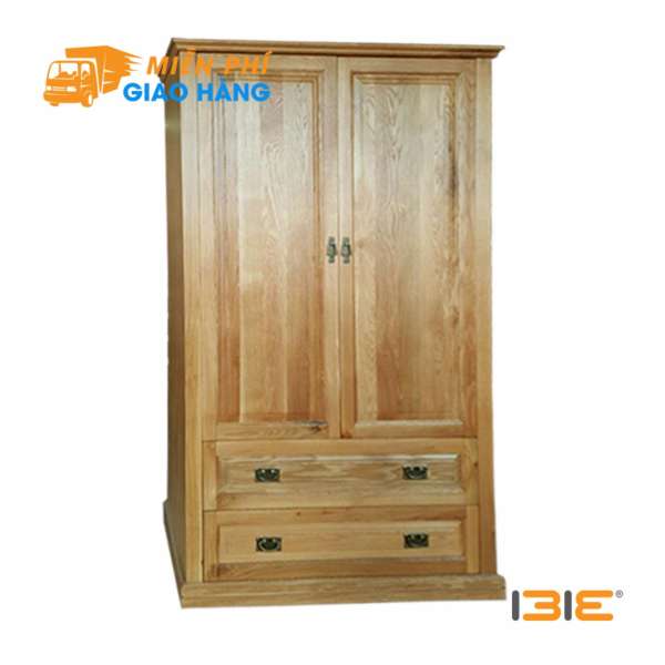 Tủ quần áo Pano 2 cánh gỗ sồi 1m2