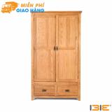 Tủ quần áo Rustic 2 cánh gỗ sồi 1m2