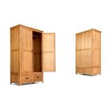 Tủ quần áo Rustic 2 cánh gỗ sồi 1m2