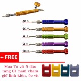 Tua vít 5 in 1, tĩnh điện siêu cứng tặng nam châm giữ linh kiện, ốc vít
