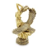 Tượng nghệ thuật cô gái và chim ó 36x23cm