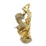 Tượng nghệ thuật cô gái và chim ó 36x23cm