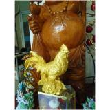 Tượng đá vàng gà cồ đại cát GDV17(Vàng)