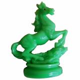 Tượng ngựa đá poly màu xanh ngọc NDX12