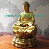 Tượng Phật A Di Đà tọa đài sen 20x12cm