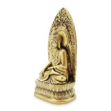 Tượng Phật Thích Ca ngồi đài sen lá nhọn 21x11cm