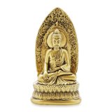 Tượng Phật Thích Ca ngồi đài sen lá nhọn 21x11cm