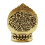 Tượng Phật A Di Đà ngồi đài sen lá tròn 18x14cm