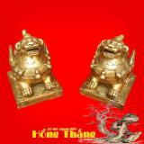 Tượng Tỳ hưu bệ lớn - Chất liệu bằng đồng thau cao 13cm nặng 860g (linh vật phong thủy tài lộc và trừ tà)
