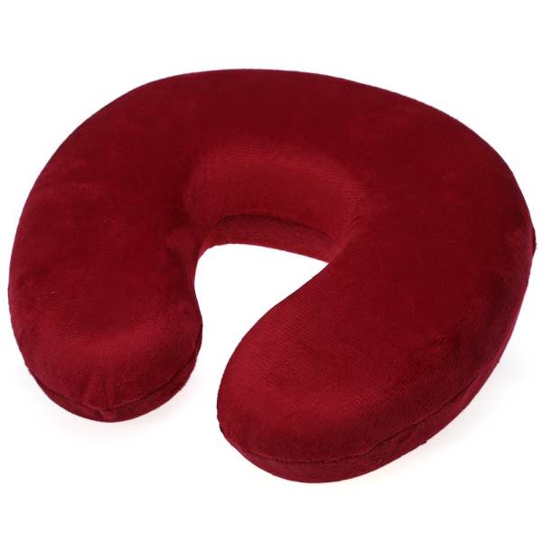 U Shaped Slow Rebound Memory Foam Travel Neck Pillow for Office Flight Traveling - intl