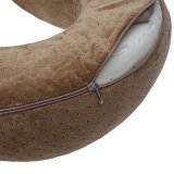 U Shaped Slow Rebound Memory Foam Travel Neck Pillow with Button - intl