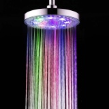 UINN Eight Inches Special Color Top Shower Spray ABS Round LED Colorful Lights - intl