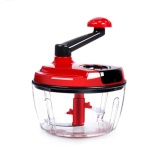 UINN Multifunctional Meat Mincer Home Vegetable Slicer Stainless Steel Grinder Red & Transparent - intl