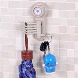 UINN Multifunctional Suction Cup Bathroom Kitchen Wall Powerful Six Claws Hook - intl