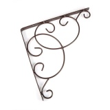 UINN Vintage Style Iron Wall Mounted Floral Shelf Bracket with Screws for Bookrack Black - intl