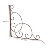 UINN Vintage Style Iron Wall Mounted Floral Shelf Bracket with Screws for Bookrack Black - intl