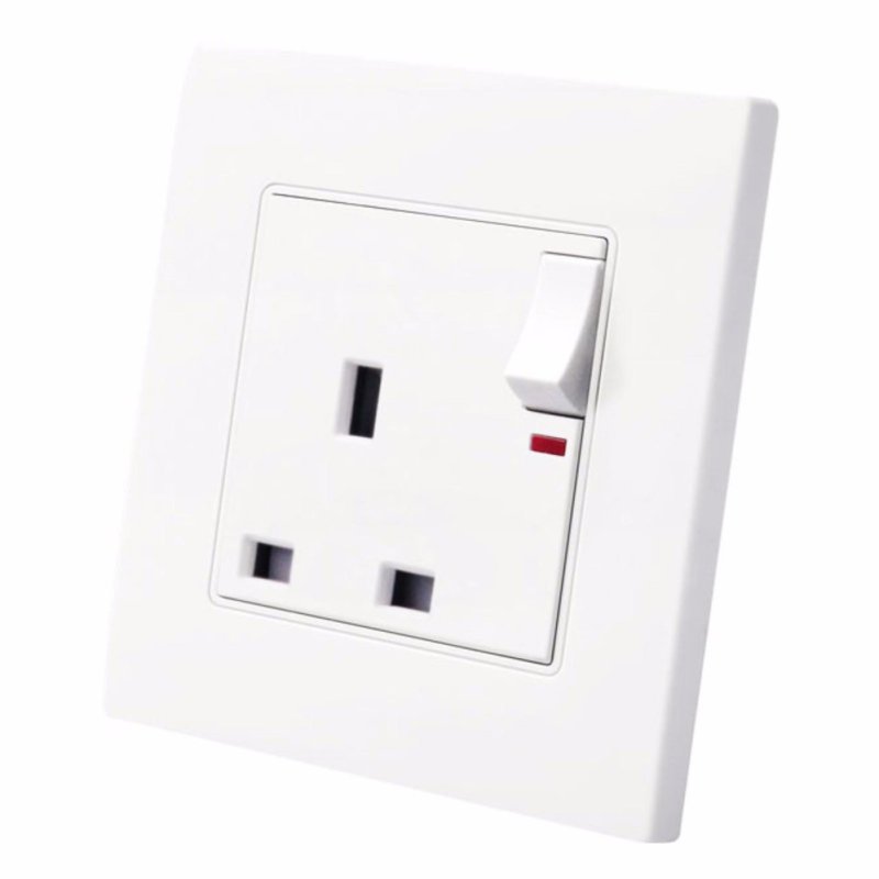 UK Standard 3-Pin Wall Socket Charger Power Supply Outlet Face Plate Panel with Power ON/OFF Switch - intl