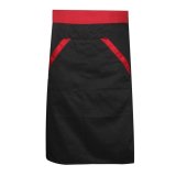 (Giao hàng miễn phí cho cả ba chiếc đến Hà Nội）Unisex Áo Ngực Tạp Dề Với Đầu Bếp Người Bồi Bàn Nhà Bếp Cook Đen-quốc tế (Black)
