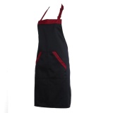 Unisex Halterneck Apron with 2 Pockets Chef Waiter Kitchen Cook Black Tool - intl