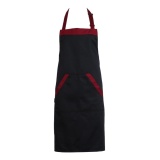 Unisex Halterneck Apron with 2 Pockets Chef Waiter Kitchen Cook Black Tool - intl
