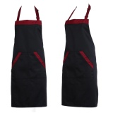 Unisex Halterneck Apron with 2 Pockets Chef Waiter Kitchen Cook Black Tool - intl