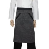 (Giao hàng miễn phí cho cả ba chiếc đến Hà Nội）Universal Unisex Stripe Bib Apron with Pocket  (Coffee) - intl (Black)