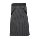 (Giao hàng miễn phí cho cả ba chiếc đến Hà Nội）Universal Unisex Stripe Bib Apron with Pocket  (Coffee) - intl (Black)