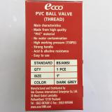 Van khóa nước cao cấp Ecco phi 34 có răng trong