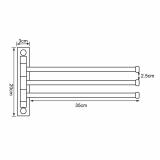 Vắt khăn 3 chạc Sunzin, chất liệu inox 304
