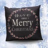 Vintage Christmas Letter Sofa Bed Home Decoration Festival Pillow Case Cushion Cover