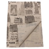 Vintage Europe Styles Natural Cotton Linen Fabric Cloth Sewing Craft Remnants Building - intl