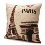 Vintage Pháp Paris Tháp Eiffel Trang Trí Nhà Gối Đệm 18 \"-quốc tế