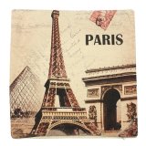 Vintage Pháp Paris Tháp Eiffel Trang Trí Nhà Gối Đệm 18 \"-quốc tế