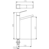 Vòi chậu lạnh dạng cao - WS-1901H - INOX SUS 304