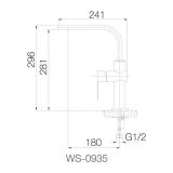 Vòi chậu nóng lạnh - WS-0935 - INOX SUS 304