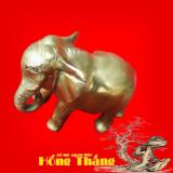 Tượng con Voi - Chất liệu đồng thau cao 10cm ( linh vật phong thuỷ bình an và hút tài lộc)