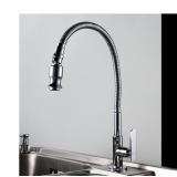Vòi rửa chén lạnh cần lò xo AnCom GL-JY6004 (Trắng bạc)