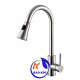 [HCM]Vòi rửa chén Nóng lạnh Inox 304- dây kéo rút cao cấp Kanto KCNI-03 (Bạc)