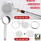 Vòi sen siêu tăng áp 400% CMON TS-01 (bạc)