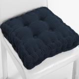 Warm Soft Thickened Home Office Decoration Square Corduroy Seat Chair Tatami Cushion Pillow Solid Color Denim Blue - intl