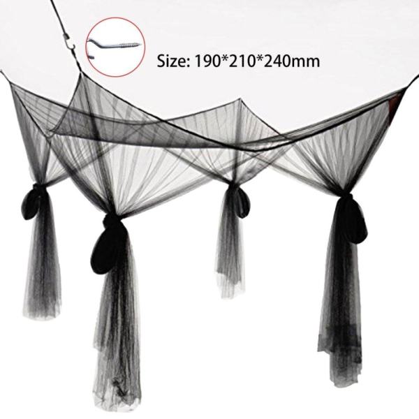 WARM Super Size Four Corner Square Mosquito Net Bed Canopy Set Bedroom Decoration - intl