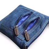 Women Blue Denim Shoulder Bag Jean Purse Vintage Messenger Crossbody Zip Handbag - intl