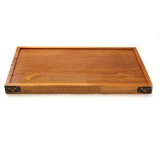 Wood Serving Tray Tea Food Server Dishes Platter Round Rectangle Wooden Plate