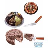 Xẻng xúc bánh kem, dao nâng bánh pizza, dao làm bánh inox cao cấp cán gỗ GD33-Xpizza