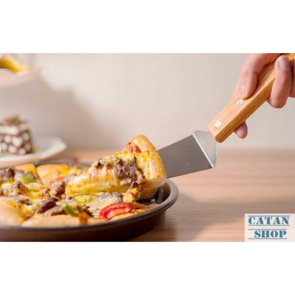 Xẻng xúc bánh kem, dao nâng bánh pizza, dao xúc bánh inox cao cấp cán gỗ  GD33-Xpizza