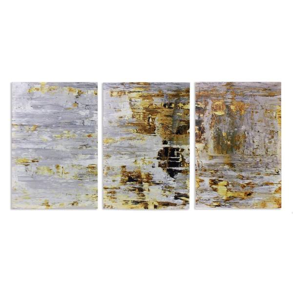 Màu vàng Họa Tiết Tranh Trừu Tượng Nghệ Thuật In Canvas-Chia 3 piece-125 cm Rộng-3357 # Unframed-quốc tế