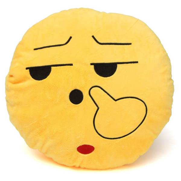 Yellow Round Cushion Soft Emoji Smiley Emoticon Stuffed Plush Toy Doll Pillow (Intl)